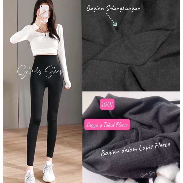 Legging Tebal Fleece Premium Import |1001 | Legging Polos Fashion Wanita