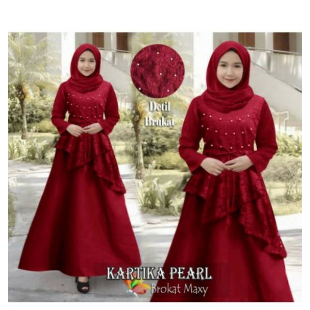 BAJU HIJAB MAXI KARTIKA MAROON