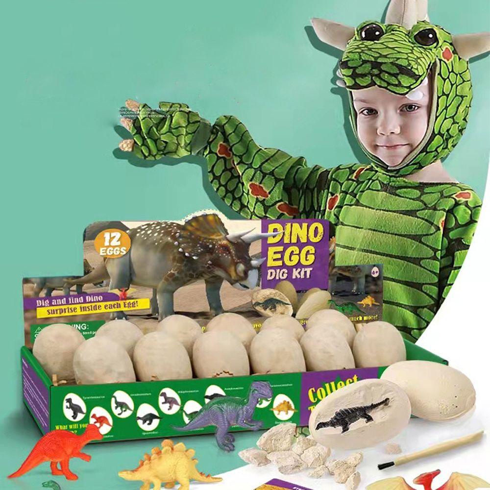 Needway Dinosaurus Menggali Telur Kit Anak-Anak Menggali Anak Laki-Laki/Perempuan Mainan Arkeologi Dino Telur DIY Model Majelis Kejutan Alat Penggalian Dinosaurus Mainan Edukasi