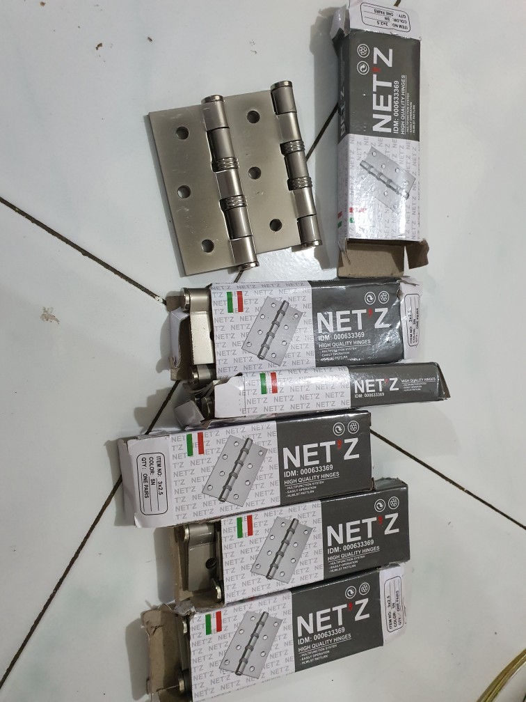 Engsel Pintu Jendela Putih Mirip Stainless 3 Inch