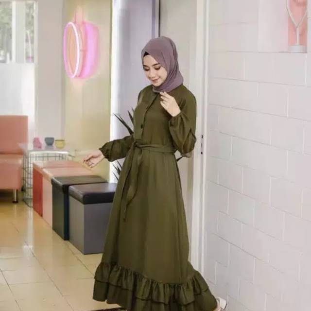 CANDA DRES BAHAN MOSCREPE BAJU MUSLIM MURAH