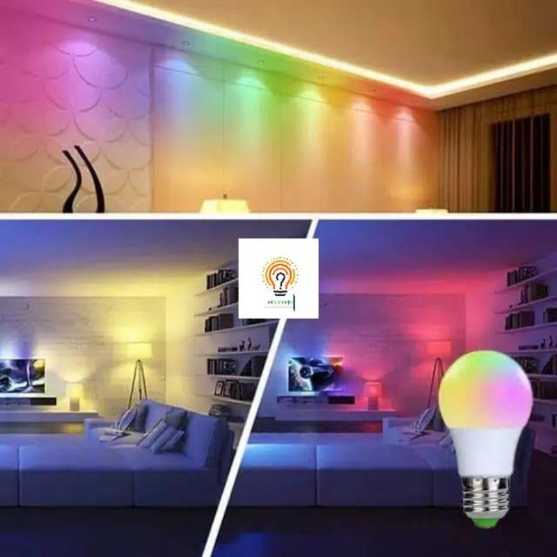 Lampu Bohlam LED RGB Berubah Warna Dengan  Remot Control E27 9W&amp;12W