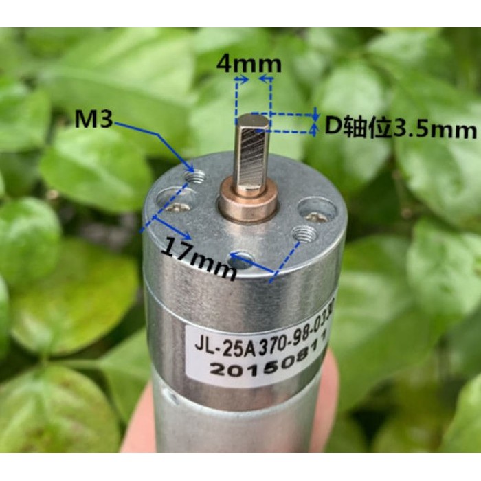 dc motor gearbox 6 12v 60 120rpm metal gear box 25ga370 d shaft 4mm