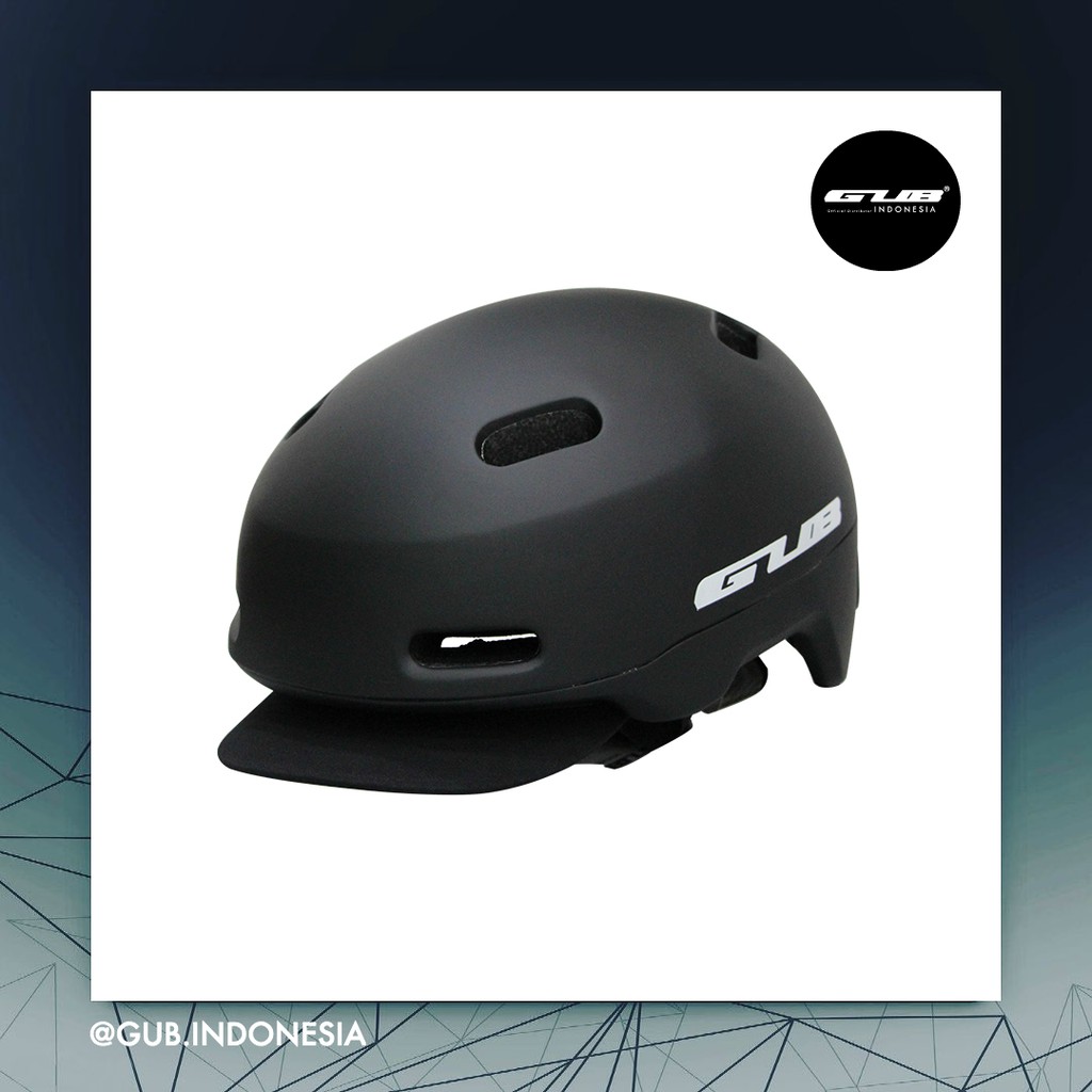 GUB CITY PRO Multi-functions Bike Helmet Size M/L BLACK - Helm Sepeda