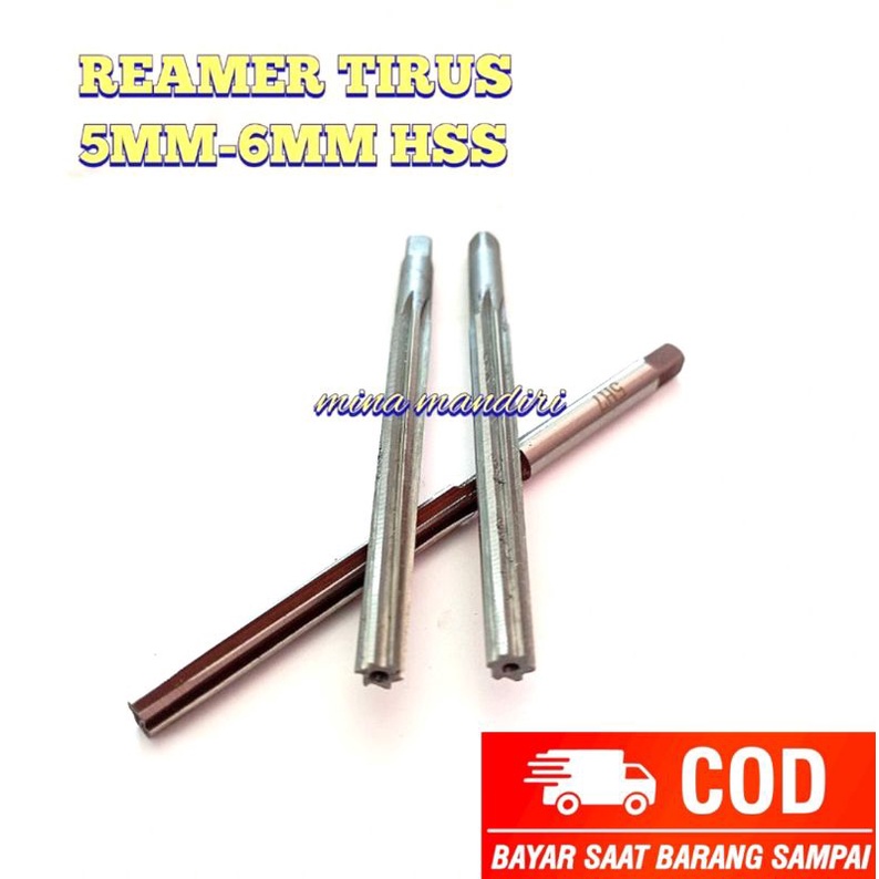 Reamer.Lemer.Reamer Tirus.Reamer Hss 5-6mm hss.alat pembesar lubang bosklep dll