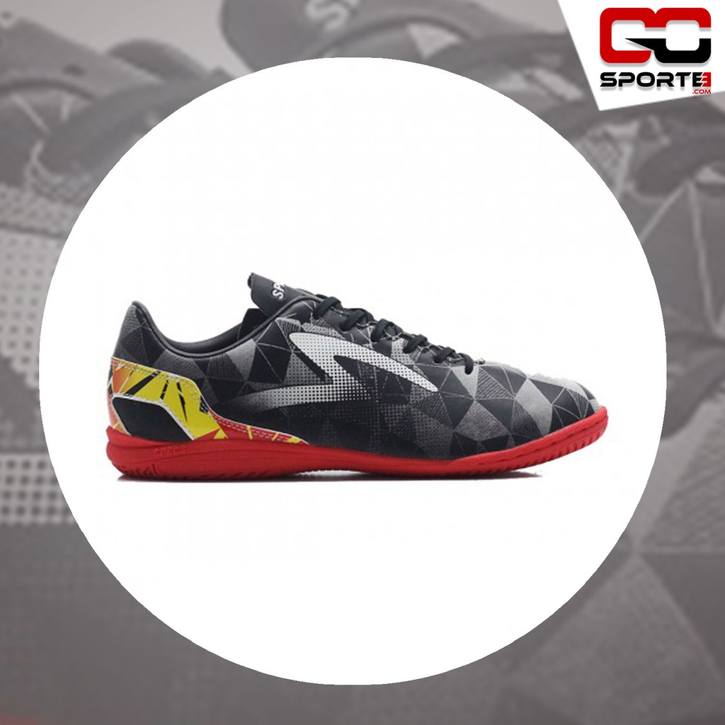 Sepatu Futsal SPECS PRISMA IN (BLACK/COOL GREY/EMPEROR RED)