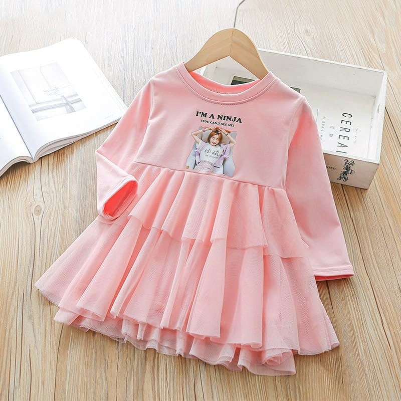 Promo !! Dress Anak Perempuan / Dress im a ninja ukuran 2-3tahun / Pakaian  dress Anak Import