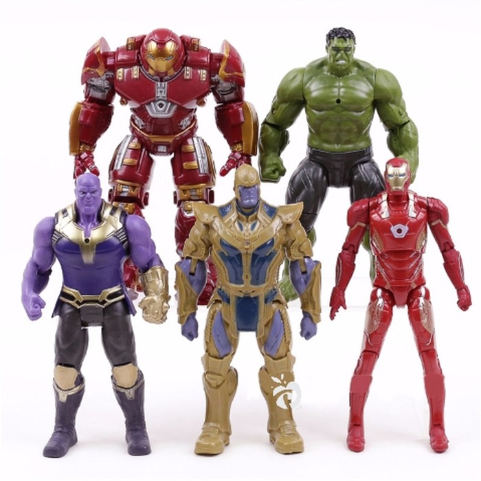 Avengers Hulk Thanos Ironman Hulkbuster topper kue cake figure Set 5 Mainan DA500