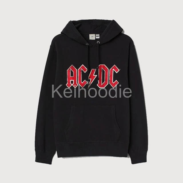 (BISA COD) HOODIE PRIA H&M ACDC WORLD TOUR PRINTED
