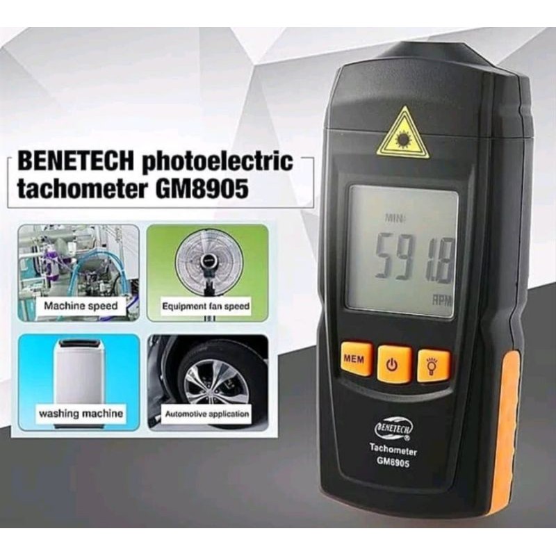 Tachometer pengukur RPM laser digital Tachometer ukur kecepatan putaran
