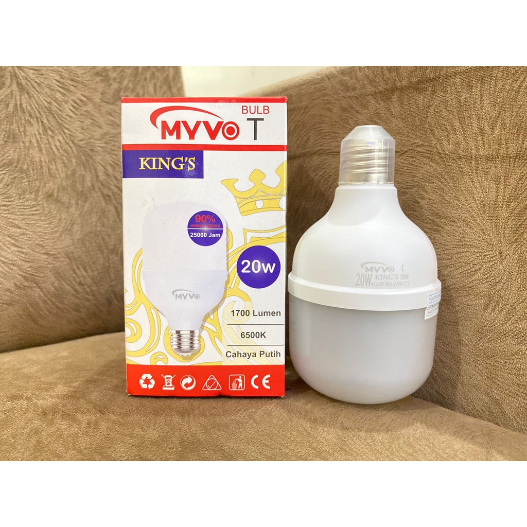 Lampu LED 20WATT Myvo King Capsule T Bulb Cahaya Putih