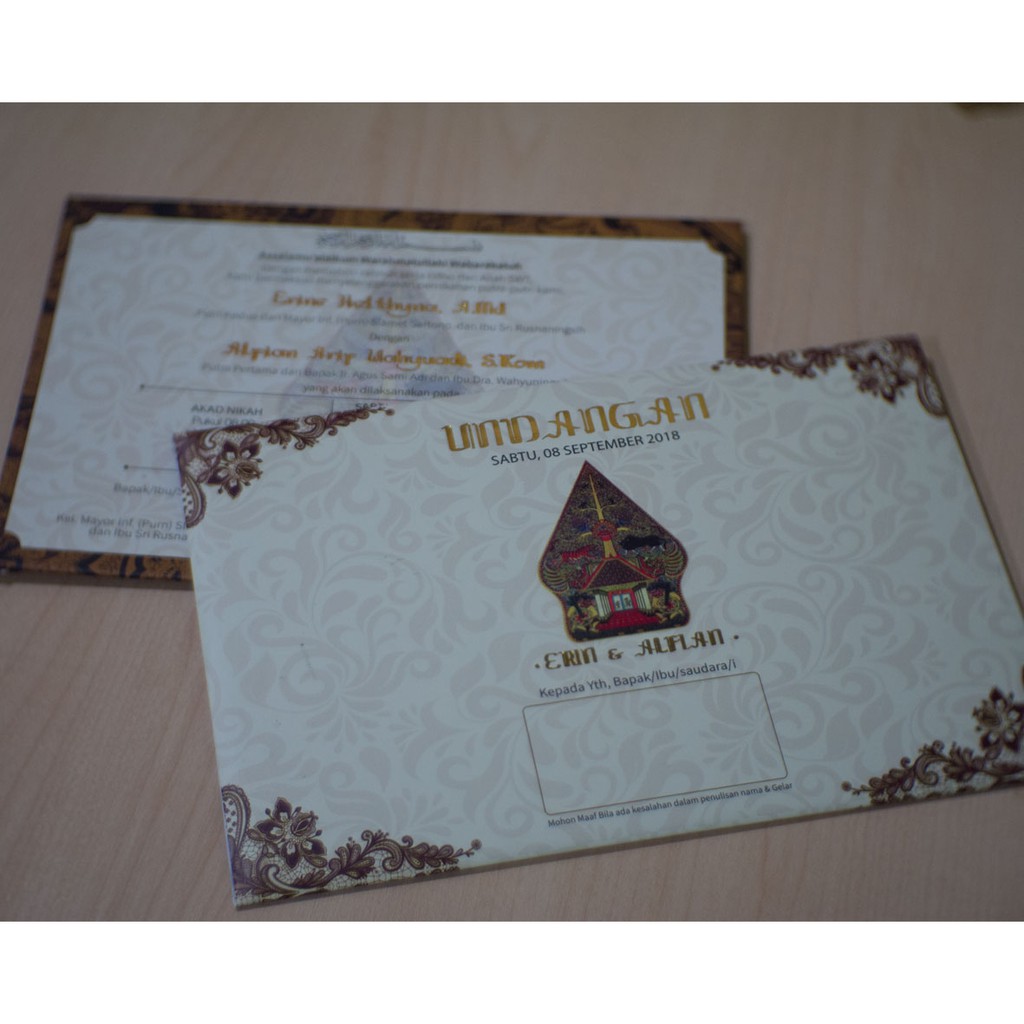 Undangan Jawa Hardcover Single