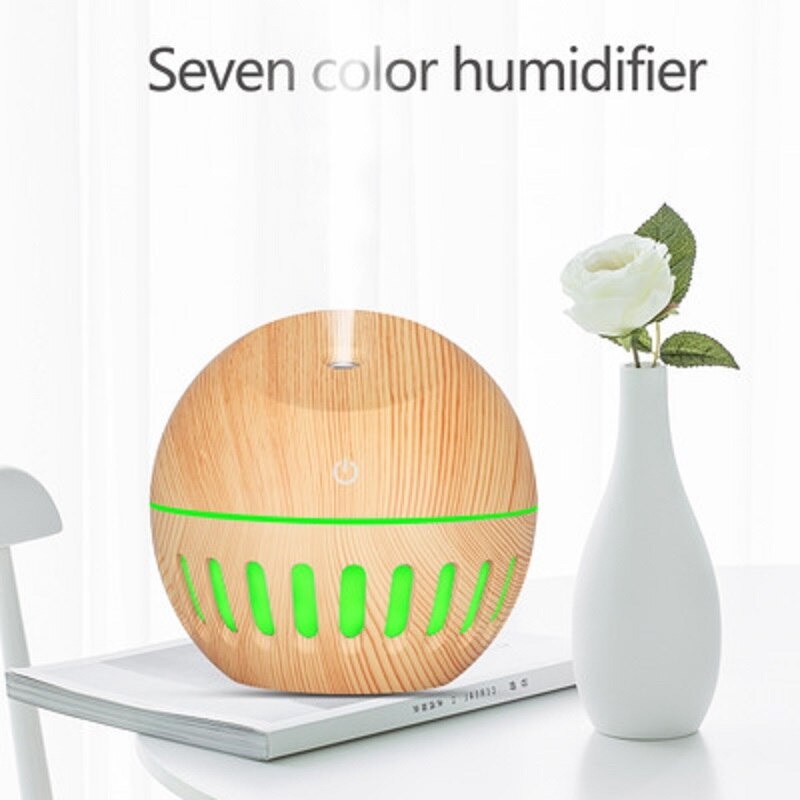 BAYAR DI TEMPAT Pelembab Udara Air Humidifier Aromatherapy Diffuser Wood Design 130ml - YX-020e