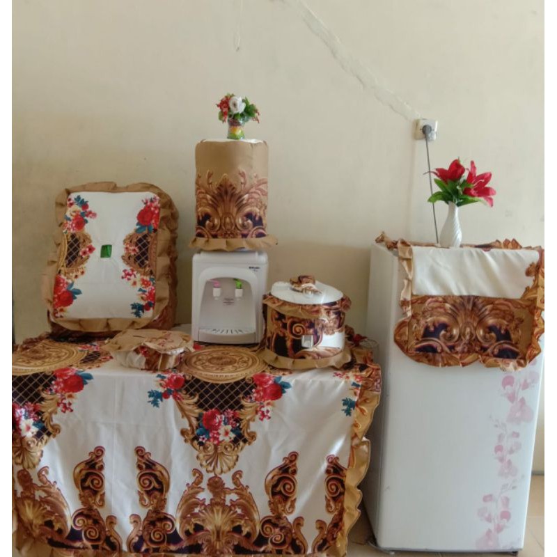 Khitcen set taplak meja  kover galon tutup kulkas tudung sanji