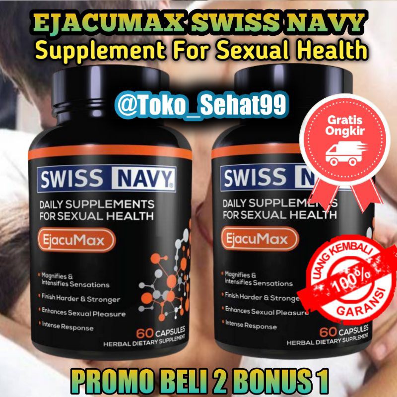 [Promo 2 Botol]Suplemen Kesehatan Pria Ejacumax Swiss Navy For Sexual Health Original