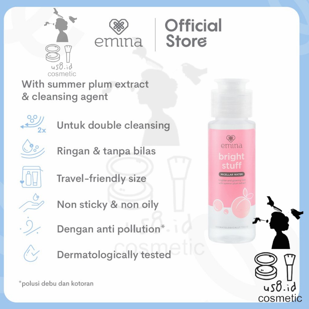 EMINA Bright Stuff Series | pencerah Emina toner face wash moisturizing tone up ACNE PRONE