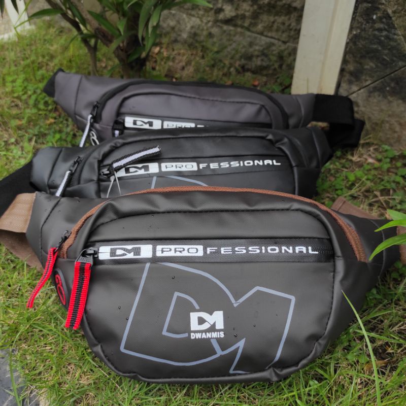 Waist Bag Pria Original DM - Tas Pria Waterproof - Tas selempang Pria Konveksi