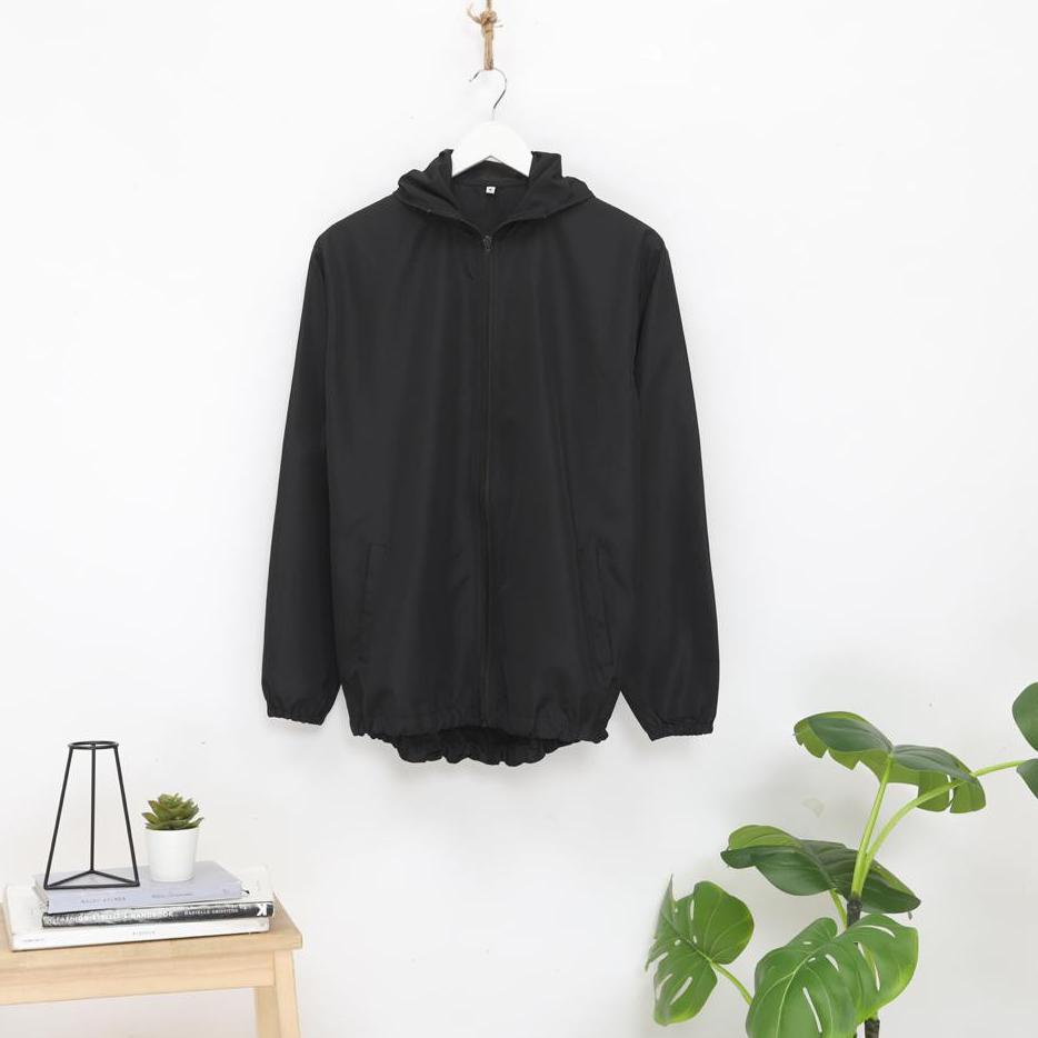 JAKET PARASUT PRIA WANITA ZIPPER MURAH MIRIP UNIQLO OLAHRAGA RUNNING LARI SPORTY SPORTS TRAINING FIT