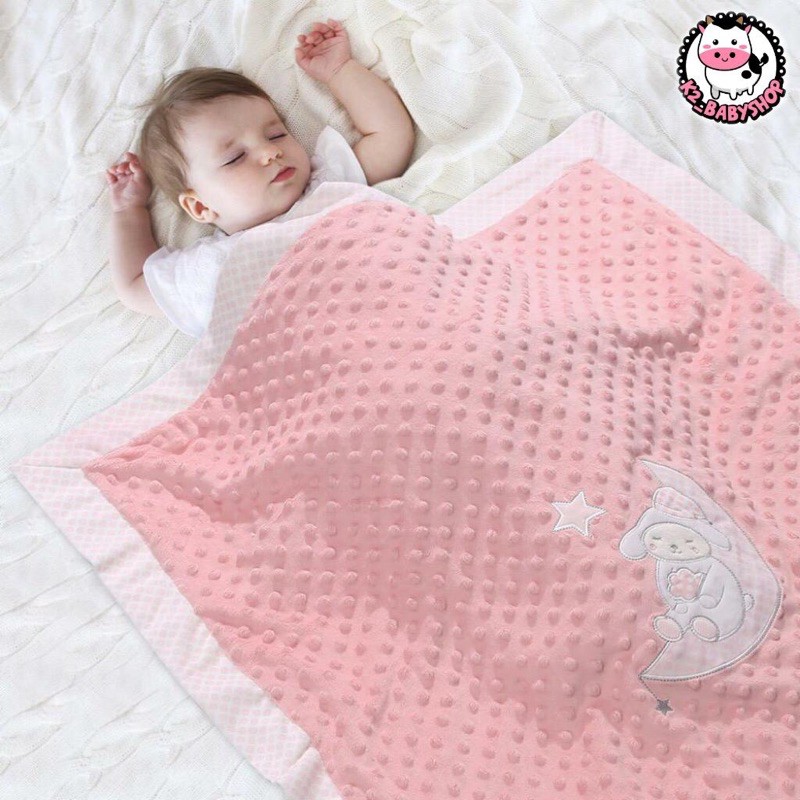 BABY K2 - Blanket / selimut bayi minky motif moon sheep