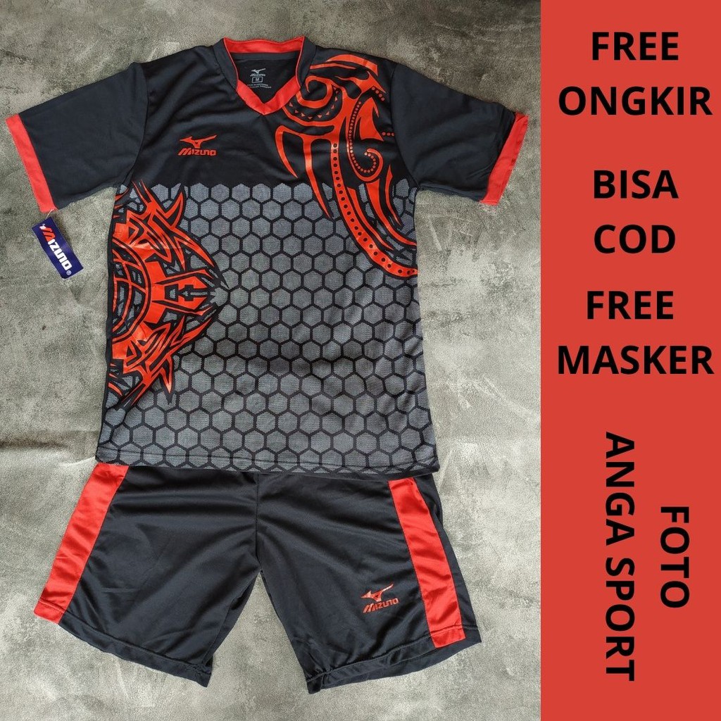 SETELAN SERAGAM JERSEY FUTSAL BATIK PRIA KAOS OLAHRAGA VOLLY WANITA STELAN KAOS BAJU TRAINING