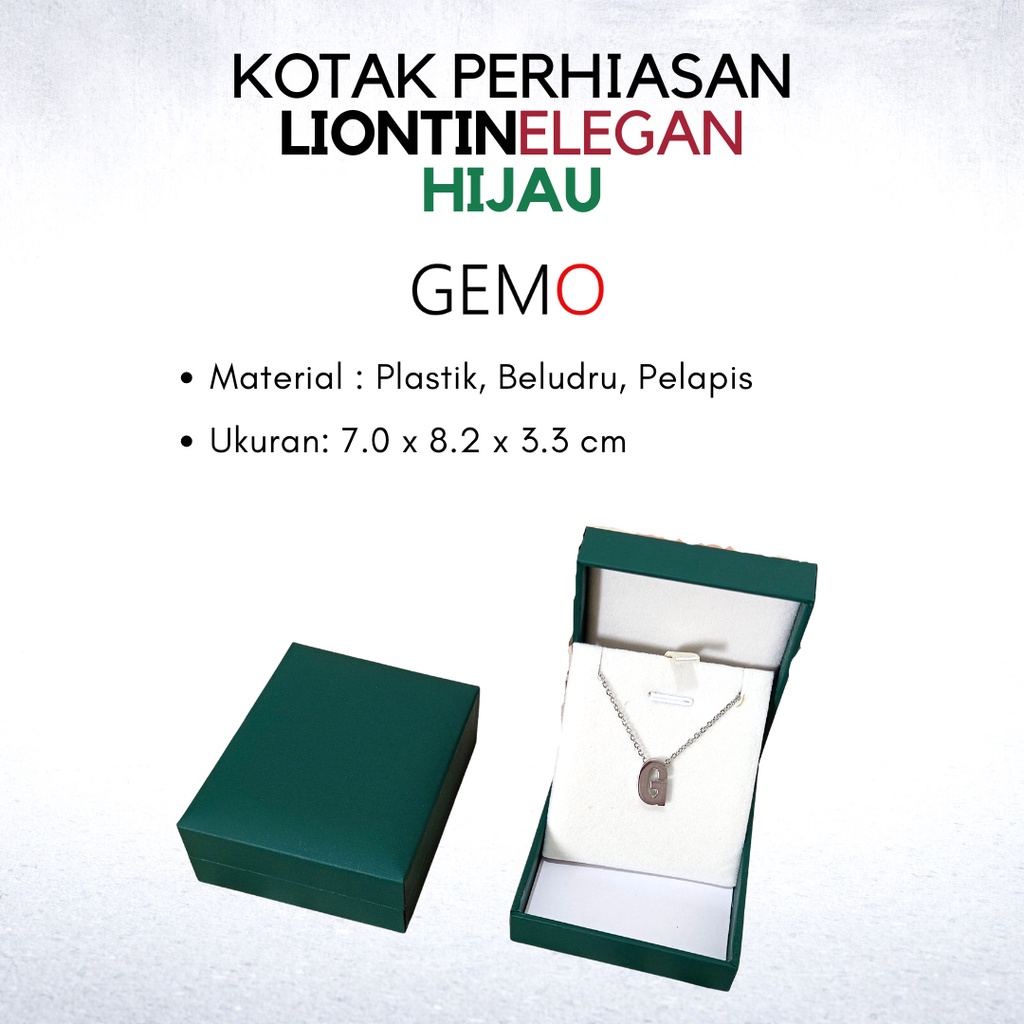 Kotak Perhiasan Elegan Hijau Set , Box Cincin, Kalung, Gelang, Anting, Liontin, Tempat Jewelry Murah, Unik, Lucu untuk Tempat Wadah Seserahan / Akad Pernikahan / Hantaran Tunangan Harga Paling Cocok untuk Aksesoris Emas Berlian/ Perak Permata