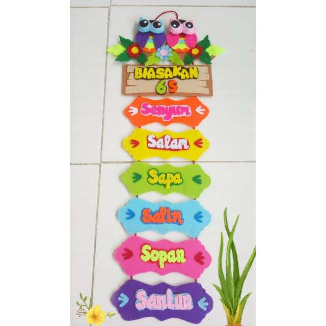 Dekorasi /Hiasan gantung kelas 6s kerajinan prakarya sekolah Shopee