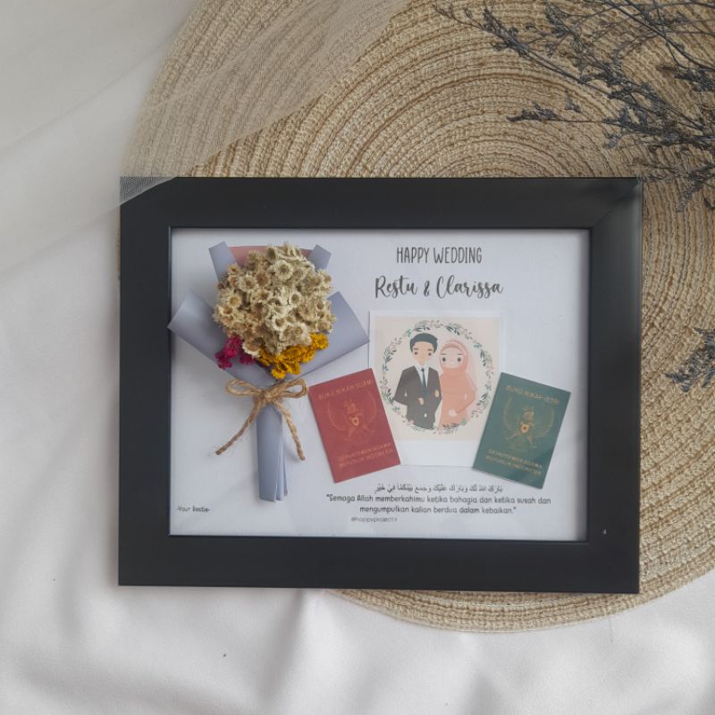 MARRIAGE BOOK IN FRAME | BINGKAI 3D | KADO UNIK | KADO WEDDING | KADO PERNIKAHAN-4