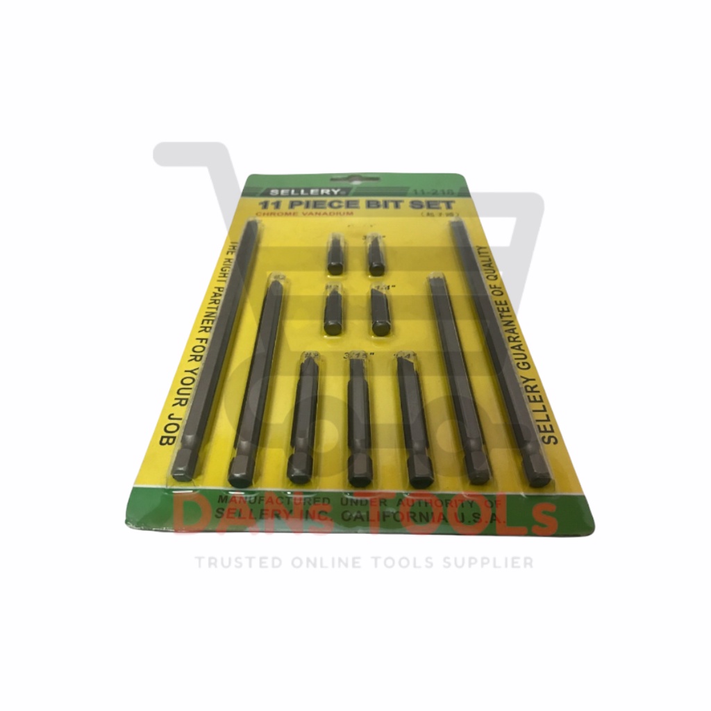 mata obeng set 11pcc/bit set/Bit Screwdriver Set 11pcs Sellery CRV