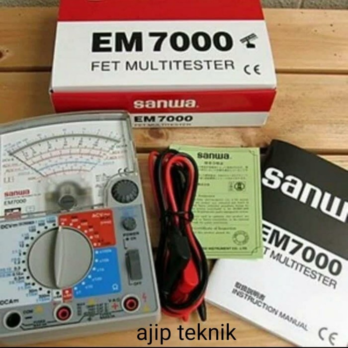 SANWA EM-7000 ANALOG MULTIMETER MULTITESTER MANUAL EM7000 ASLI