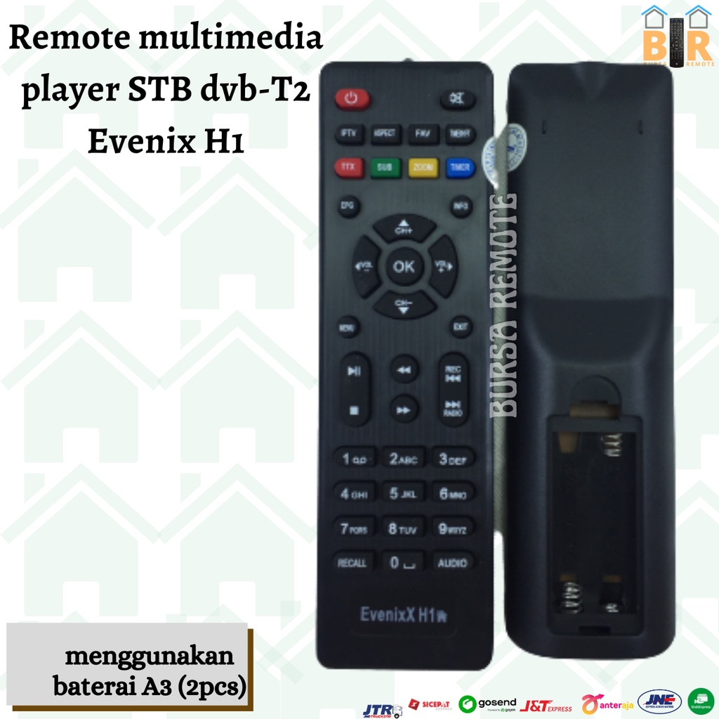 Remote multimedia player STB dvb-T2 Evenix H1/ Parabola Evinix H-1 / H1 UHF