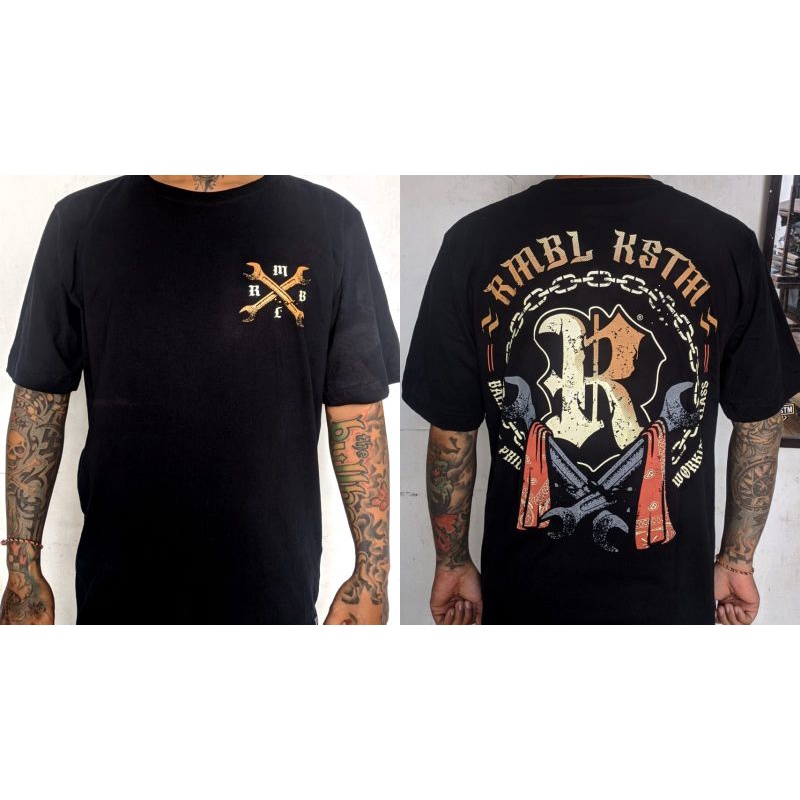 BAJU KAOS ATASAN TSHIRT RUMBLE LGCHN BK ORIGINAL BALI