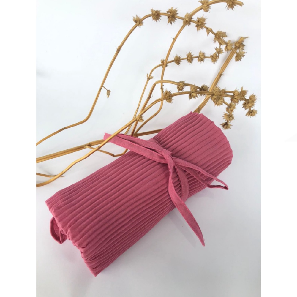 Bergo Maryam Plisket Full Premium PD 75 CM PB 80 CM TERMURAH-Dusty