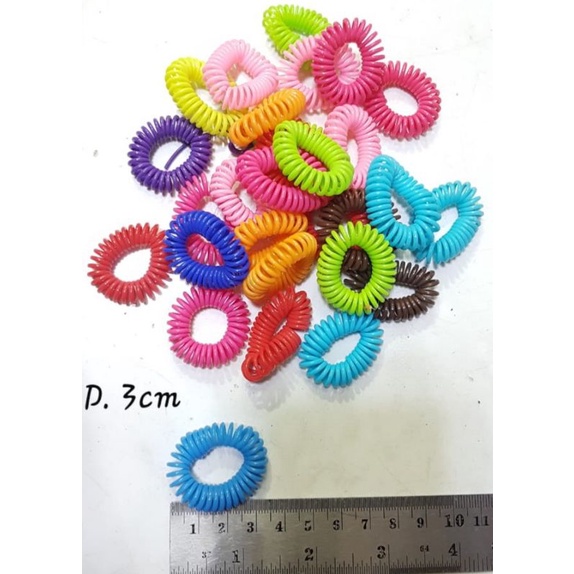 (ISI 4PCS) KARET RAMBUT SPIRAL MURAH