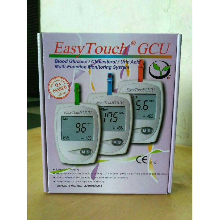 PREMIUM Alat Tes Gula Darah Kolesterol Asam Urat - Easy Touch GCU 3in1 TERLARIS