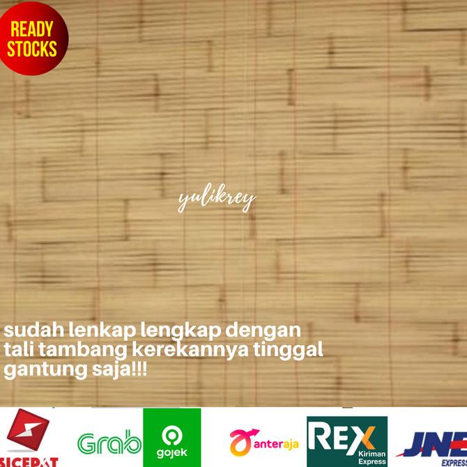 Tirai krei kerai bambu aten 200cm x 200cm