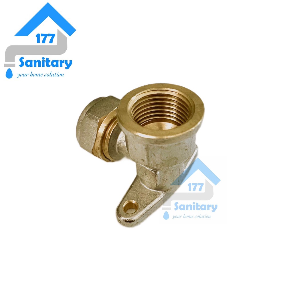 Kni water heater Nepel drat dalam Kuningan F207-knee instalasi luar valve tanpa bobok tembok sambungan pipa air panas mixer brass fitting