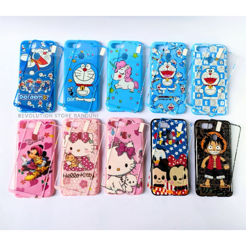 Silikon Hp Oppo A5S A7 F9 A12 A11K Motif Karakter Doraemon Hello Kitty Meloddy Keroppi Mickey Minnie