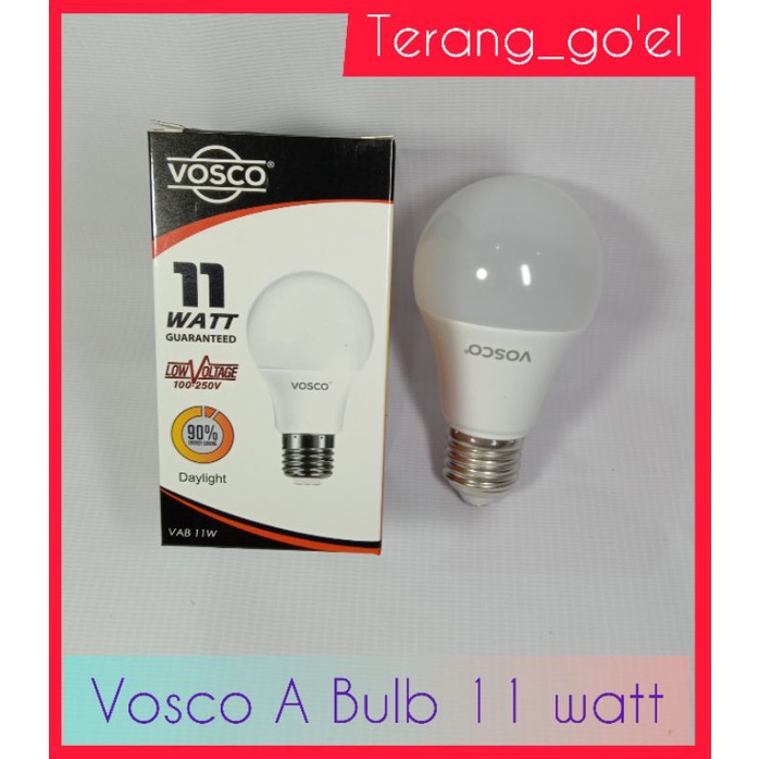 LED vosco A-Bulb 11 watt // 11 watt cahaya putih