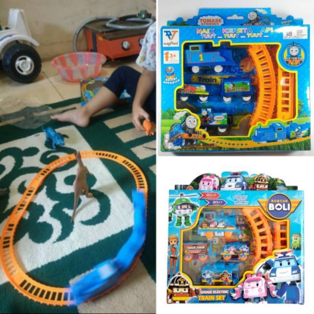 Mainan Anak Kereta Api Cewek Cowok Laki Perempuan Motif Thomas Avenger Little Piny LOL Tobot Robocar