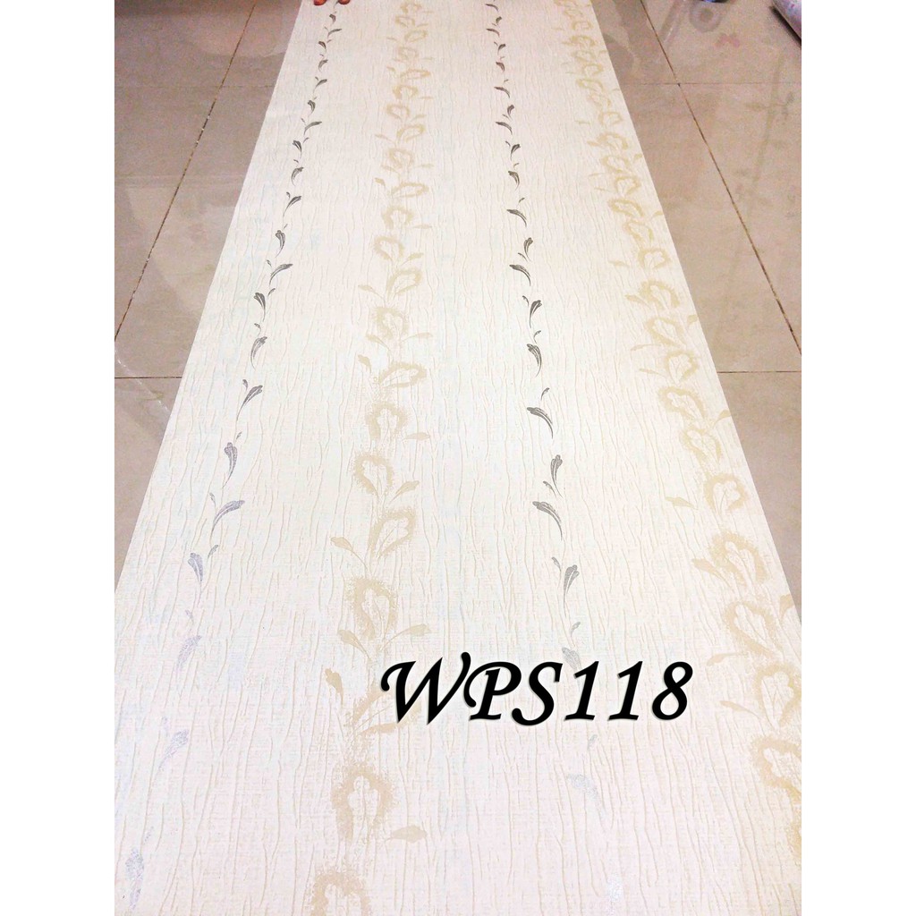 AMAZING WALLPAPER STICKER 45CMX5M- WPS118-CREAM N GOLD SILVER VECTOR