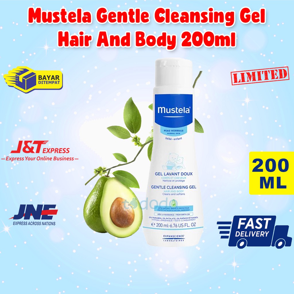 Sabun Shampoo Bayi Mustela Gentle Cleansing Gel Hair And Body 200ml