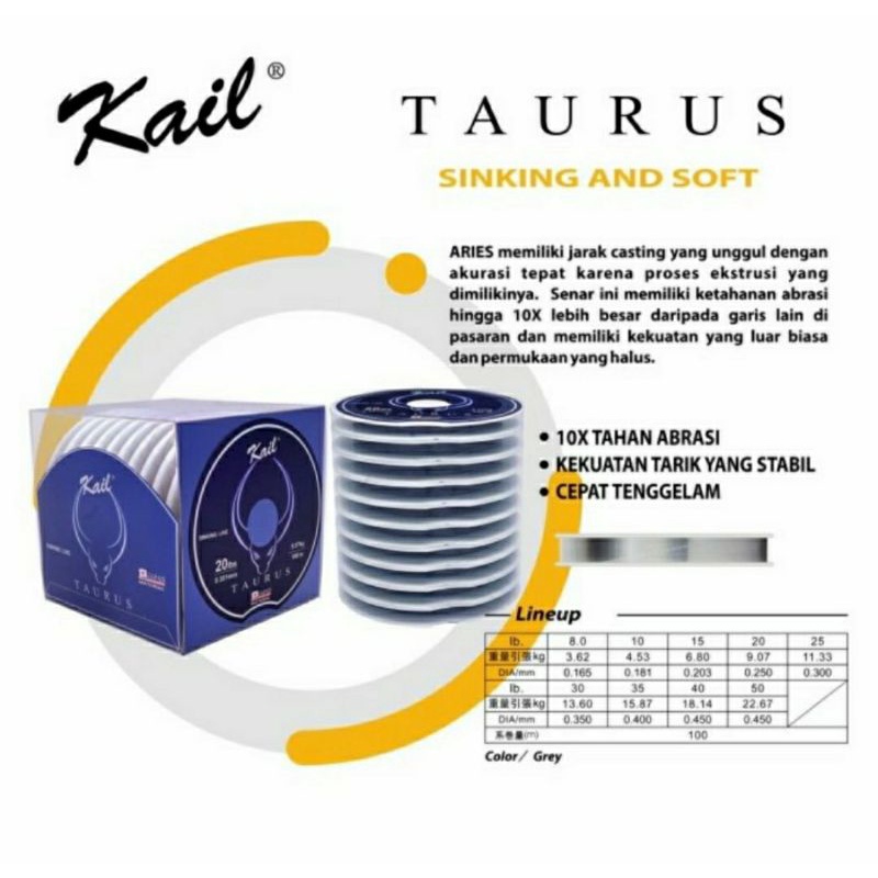 Senar KAIL TAURUS 10X | 100M | Connecting