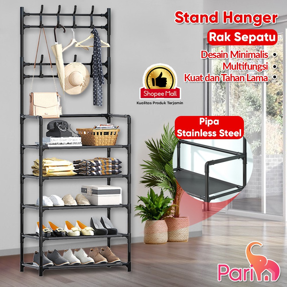 PARIM 219 Rak Gantungan Rak Sepatu Susun Stand Hanger Gantungan Tas 4 &amp; 5 Susun