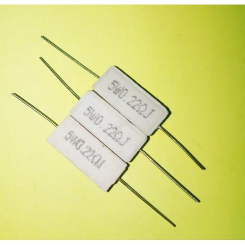 Resistor 0.22 ohm 5 watt Resistor Kapur Nilai 0.22 Ohm 5W