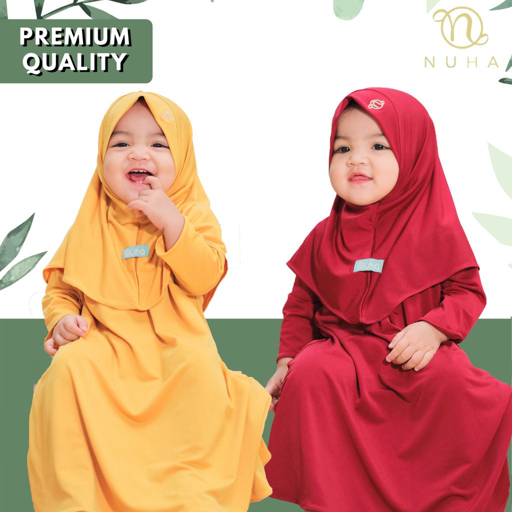 Baju Gamis Bayi Perempuan Umur 0 6 Bulan Sampai  Umur 1 2 3 4 Tahun Baju Muslim Daily By Nuha D4N