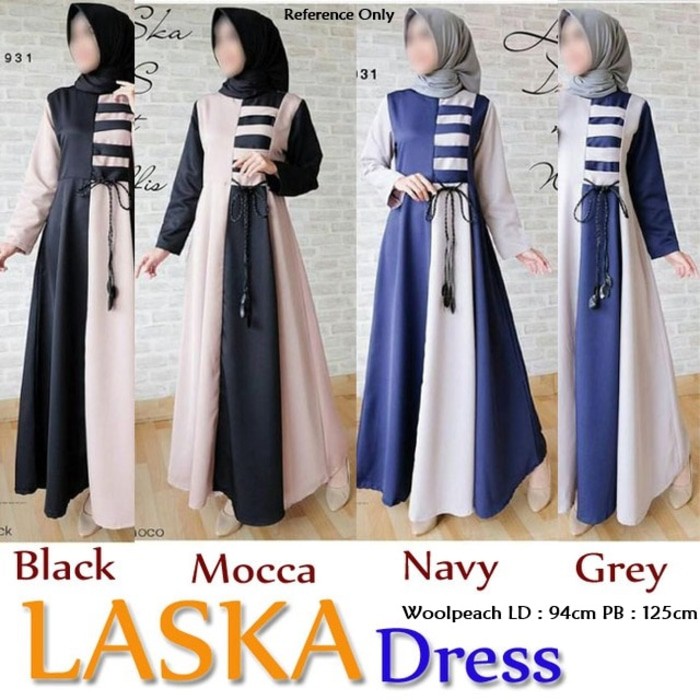 Busana Muslim Laska Dress Koleksi Terbaru