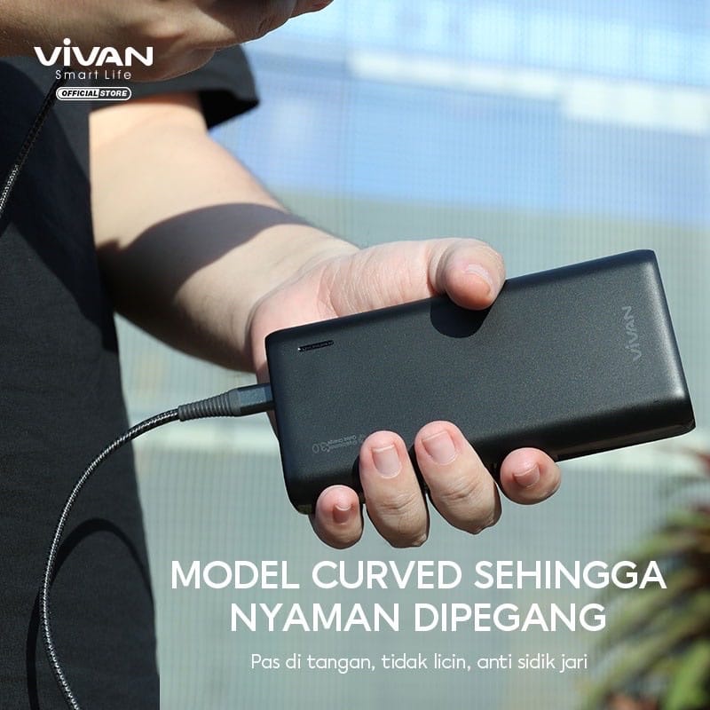 A_    VIVAN VPB-A20 20.000mah Powerbank 22.5W Quick Charge 3.0 Power Bank