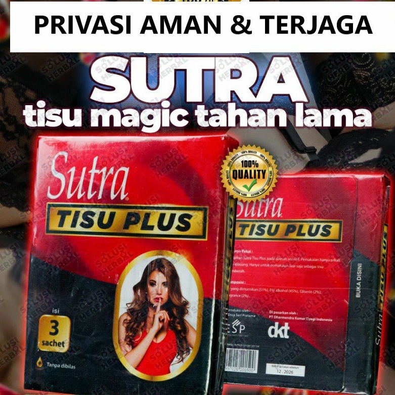 Tissue Sutra Plus Kuat Tahan Lama Tisu Ejakulasi-Dini Tissu Super - 1 box-1