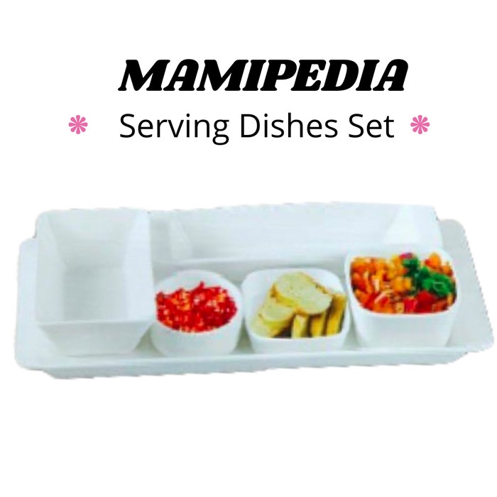 ONEMORE WADAH SAJI 6 PC SERVING DISHES SET KERAMIK PUTIH S1000-1