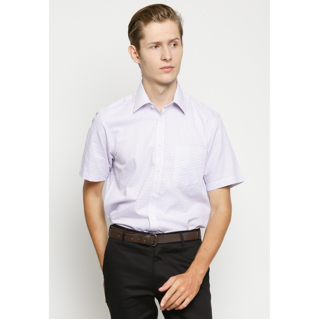 VAN HEUSEN Kemeja Pria Lengan Pendek - U-XIM204-W5